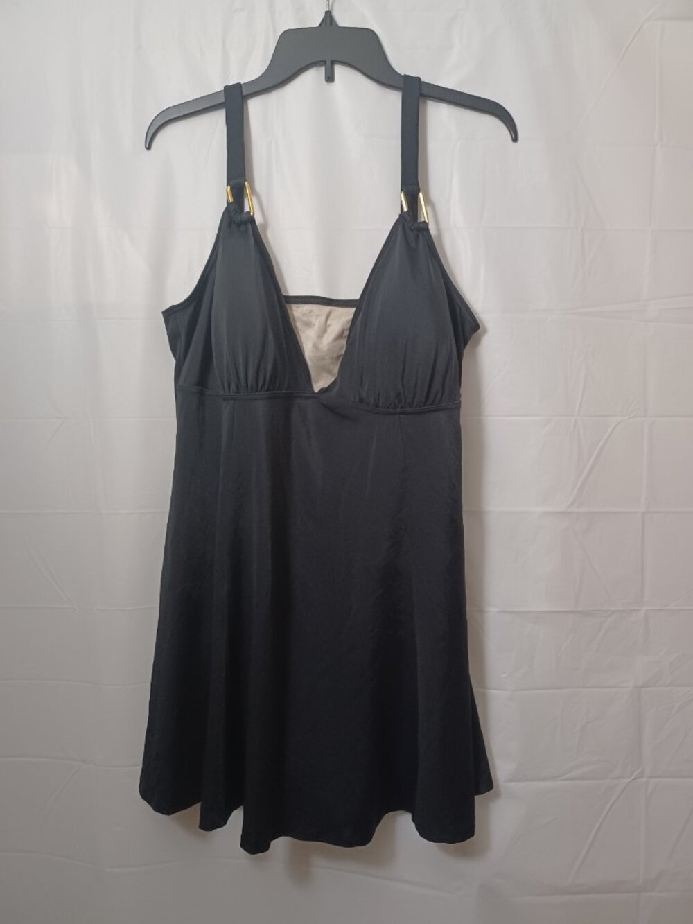 VINTAGE LANE VENEZIA SPORT SWIMSUIT DRESS BLACK SIZE 24W